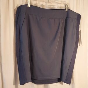 RBX Gray Skort Size 3X NWT Wicking Flexible Longer Length Activewear Pockets